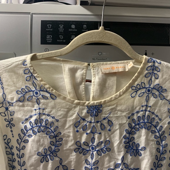 Bell-Sleeve embroidered top - TORY BURCH - Picture 4 of 7